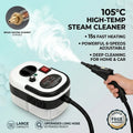 2500W High Temp Steam Cleaner 110V Portable Handheld Cleaning Machine With Accessories 105C Brass Heating 6 Speeds US Plug